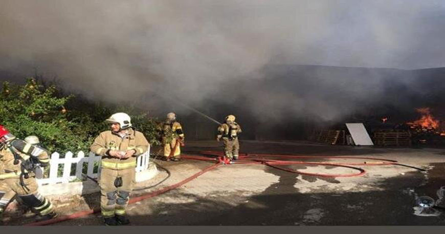 آتش سوزی در شهرک صنعتی جاجرود، پردیس